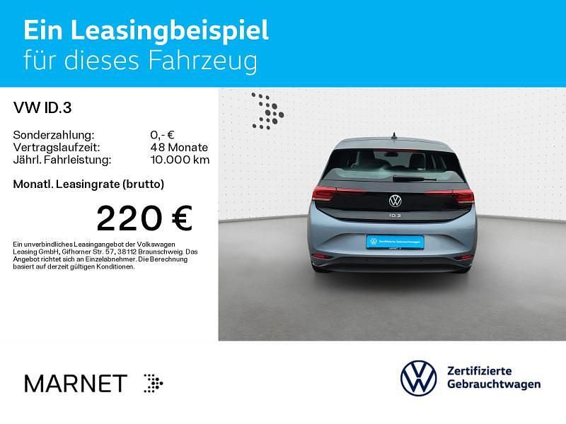 Gebraucht VW ID.3 Pure 110 kW (150 PS) 2022 Stonewashed blue metallic/schw Kleinwagen