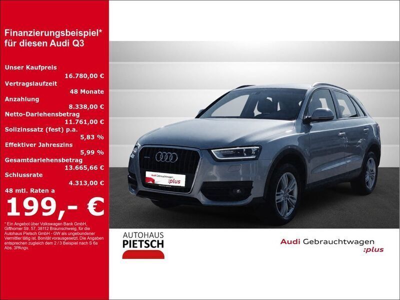 Silber Gebraucht 2014 Audi Q3 Comfort SUV | 16.890 € (Fairer Preis) - Bild 1/4