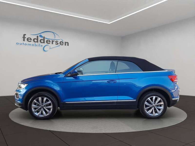 Gebraucht VW T-Roc Cabriolet Style 150 PS (110 kW) 2020 Ravennablau metallic schwarz (metallic) Cabrio