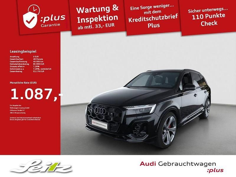 Schwarz Gebraucht 2024 Audi Q7 S-Line SUV | 85.999 € - Bild 1/3