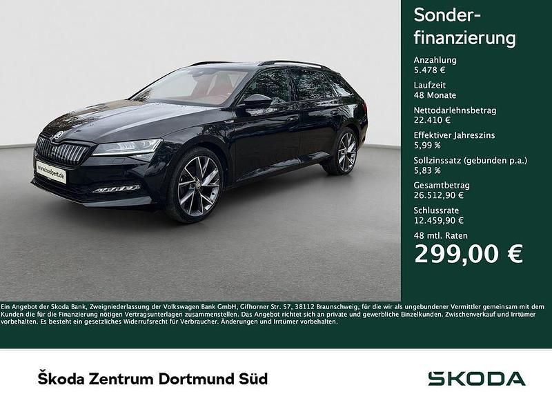 Gebraucht Skoda Superb SportLine 218 PS (160 kW) 2021 Schwarzmagic perleffekt Kombi