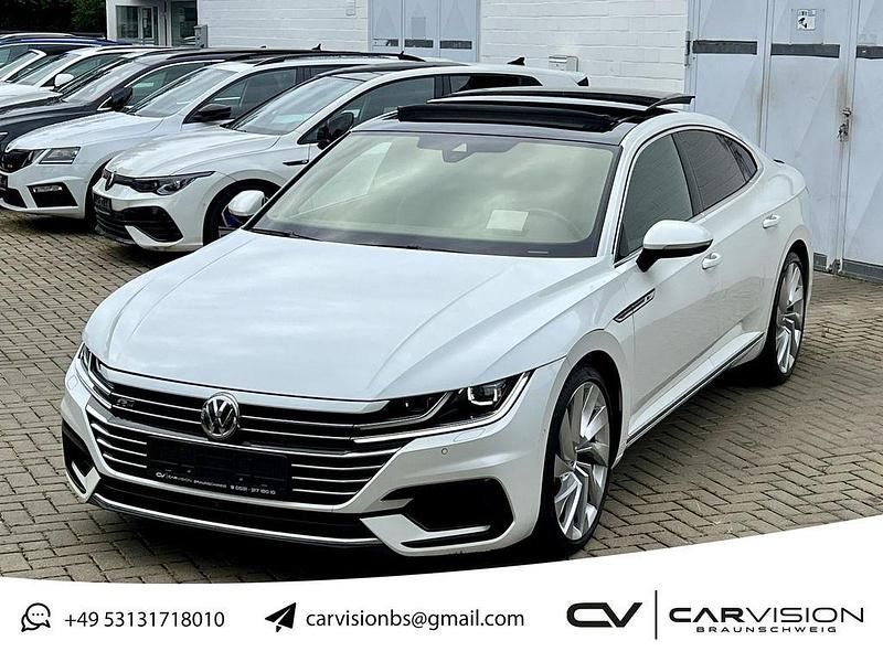 Oryxwhite perlmutteffekt Gebraucht 2019 VW Arteon R-line Limousine | 27.999 € (Fairer Preis) - Bild 1/4