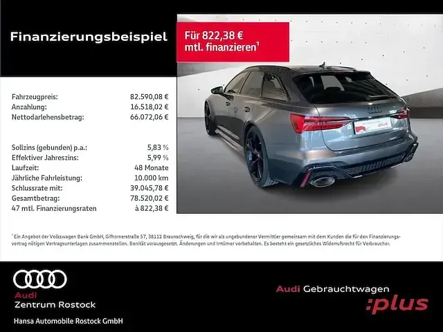Gebraucht Audi RS6 Sport 600 PS (441 kW) 2021 Daytonagrau perleffekt Kombi