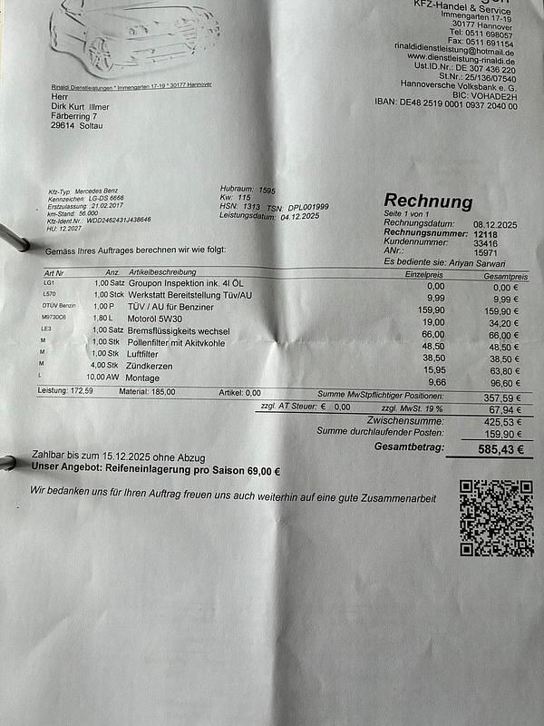 Grau Gebraucht 2017 Mercedes B200 Van / Kleinbus | 18.700 € (Etwas zu teuer) - Bild 1/4