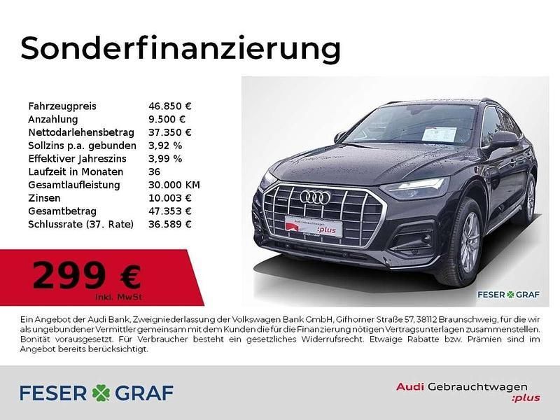 Mythosschwarz metallic Gebraucht 2024 Audi Q5 Sportback Ambiente SUV | 46.850 € (Superpreis) - Bild 1/4