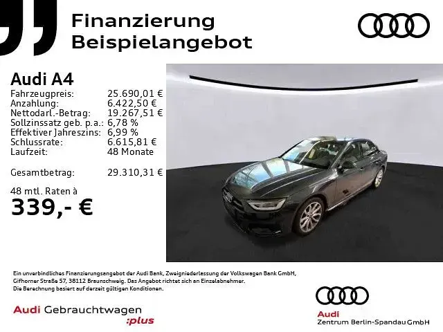 Gebraucht Audi A4 Advanced Plus 204 PS (150 kW) 2023 Manhattangrau metallic Limousine