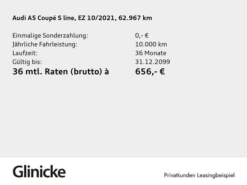 Gebraucht Audi A5 S-Line 204 PS (150 kW) 2021 Mythosschwarz metallic Coupé