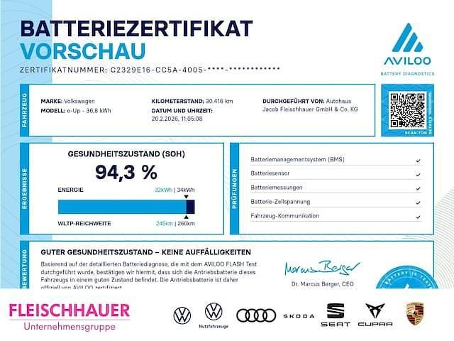 Gebraucht VW e-up! Move 61 kW (83 PS) 2020 Kleinwagen