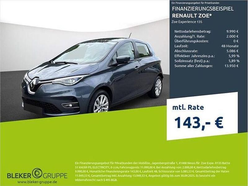 Titangrau Gebraucht 2020 Renault Zoe Experience Kleinwagen | 11.990 € (Fairer Preis) - Bild 1/3
