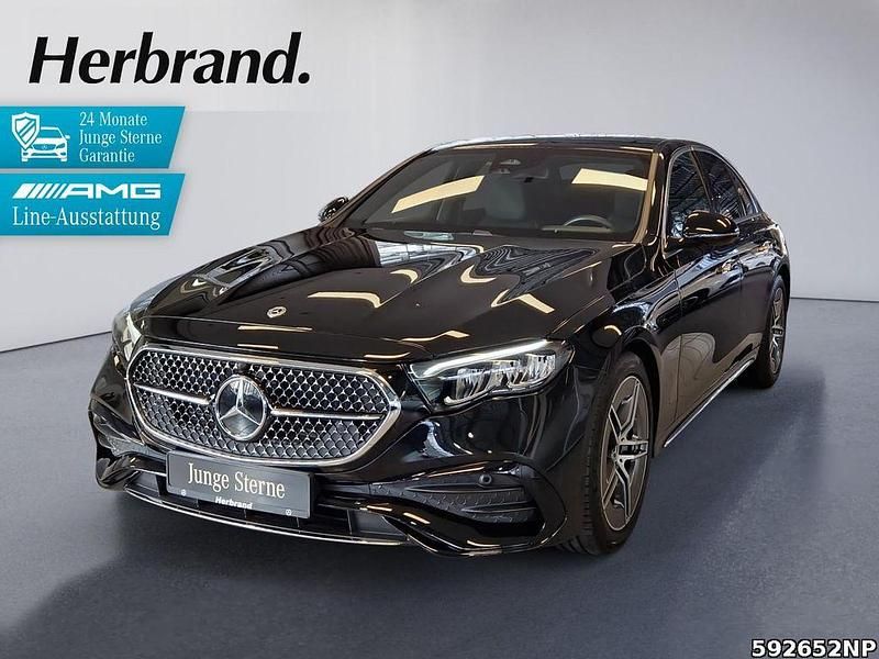 Metalliclack obsidianschwarz Gebraucht 2024 Mercedes E220 AMG Limousine | 52.890 € (Fairer Preis) - Bild 1/4