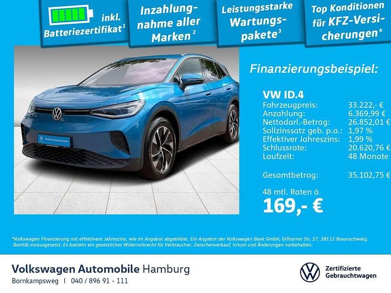 3k costa azul metallic Gebraucht 2024 VW ID.4 Pure SUV | 33.222 € (Fairer Preis) - Bild 1/3