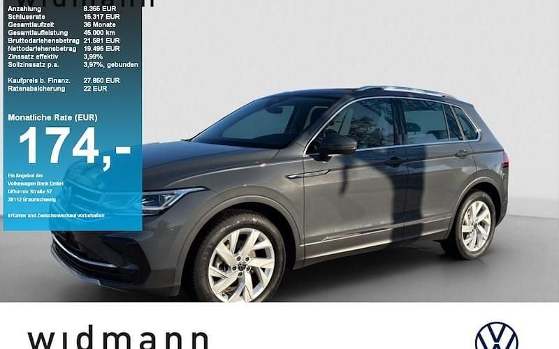 Delfingrau metallic Gebraucht 2022 VW Tiguan Elegance SUV | 27.850 € (Superpreis) - Bild 1/4