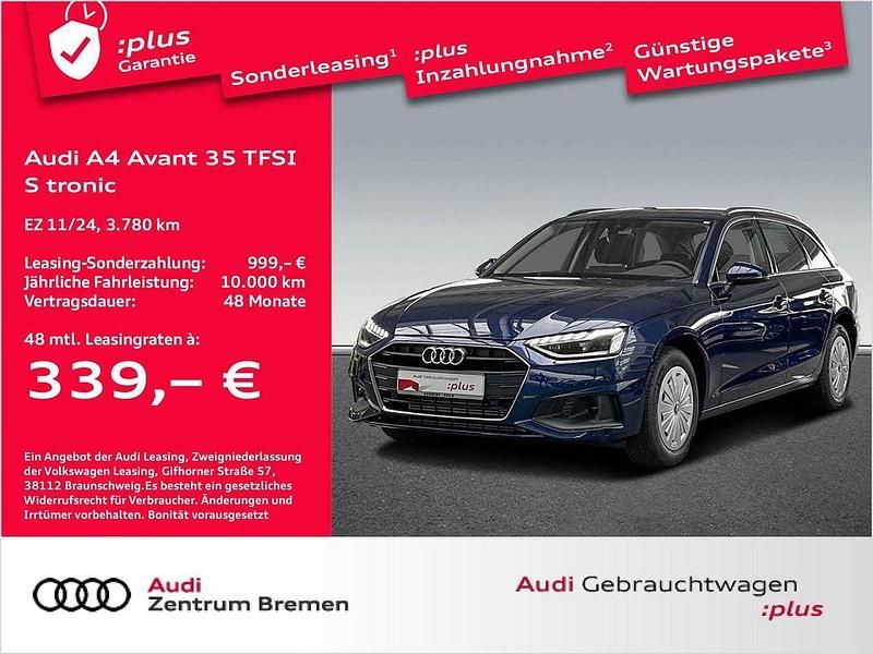 Navarrablau metallic Gebraucht 2024 Audi A4 Basis Kombi | 33.790 € (Etwas zu teuer) - Bild 1/4