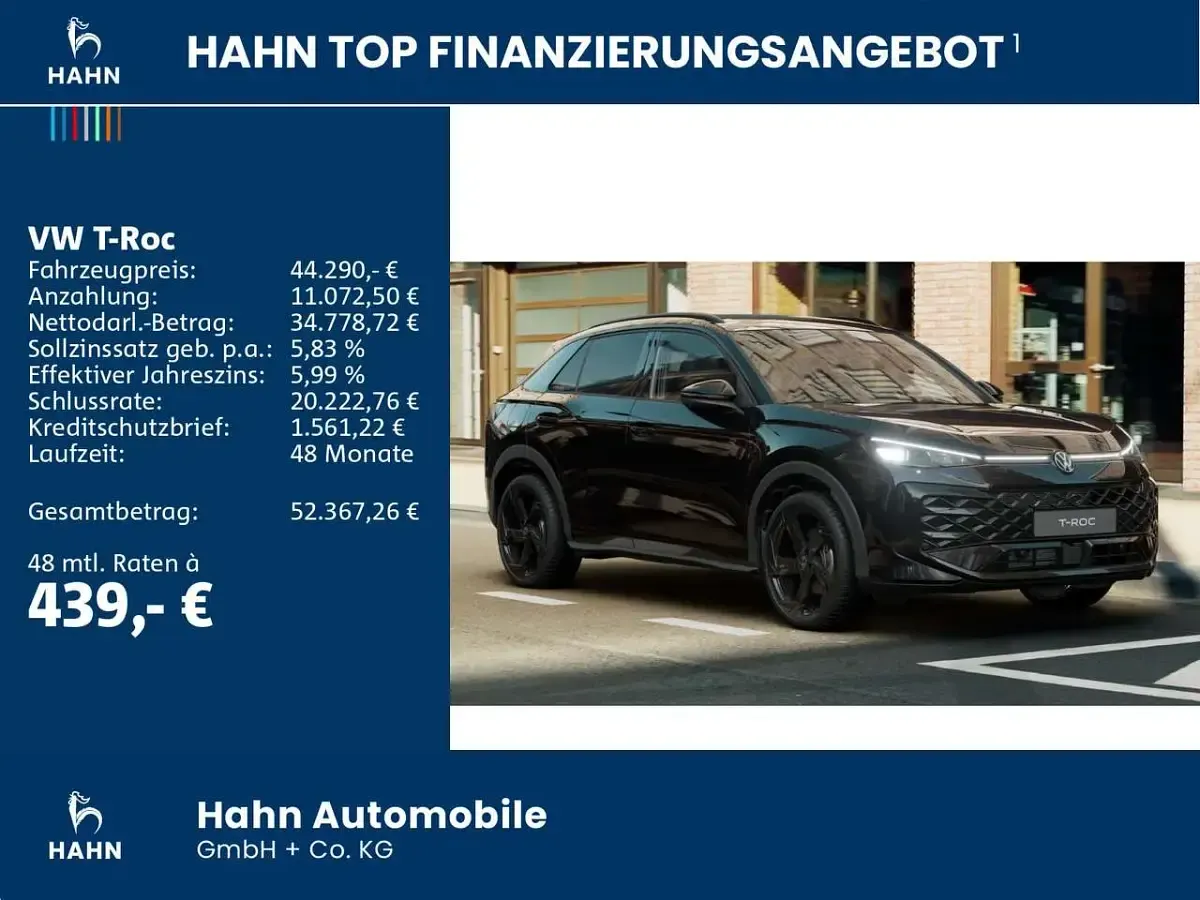 Neu VW T-Roc R-line 150 PS (110 kW) 2026 Grenadillschwarz metallic SUV