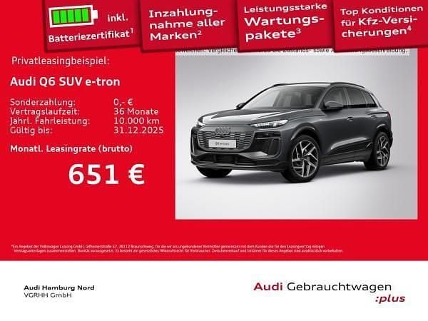 Grau (6y daytonagrau perleffekt) Gebraucht 2025 Audi Q6 e-tron S-Line SUV | 58.881 € (Superpreis) - Bild 1/3