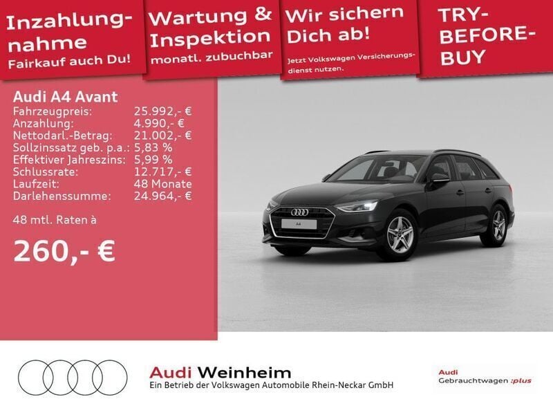 Brillantschwarz Gebraucht 2023 Audi A4 Business Kombi | 26.792 € (Fairer Preis) - Bild 1/2