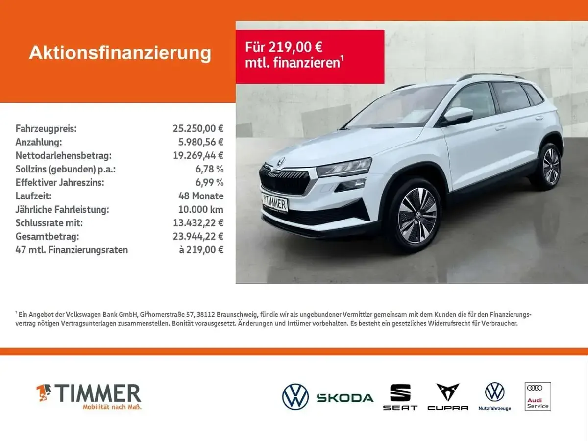 Gebraucht Skoda Karoq Ambition 150 PS (110 kW) 2023 Weiß SUV