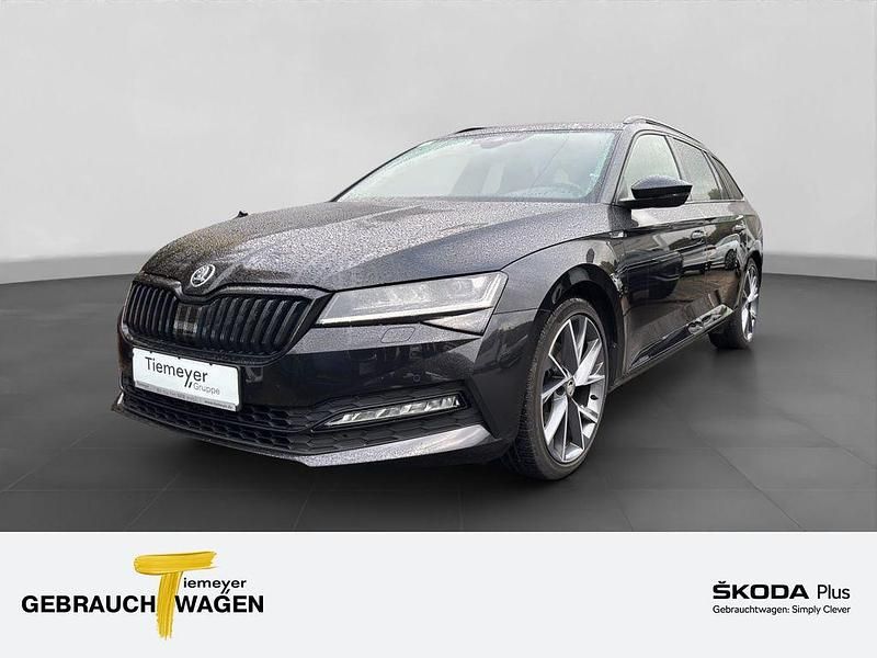 Schwarz Gebraucht 2021 Skoda Superb SportLine Kombi | 26.880 € (Guter Preis) - Bild 1/4