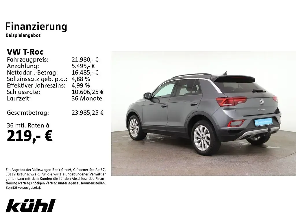 Gebraucht VW T-Roc Life 150 PS (110 kW) 2022 Indiumgrau metallic SUV