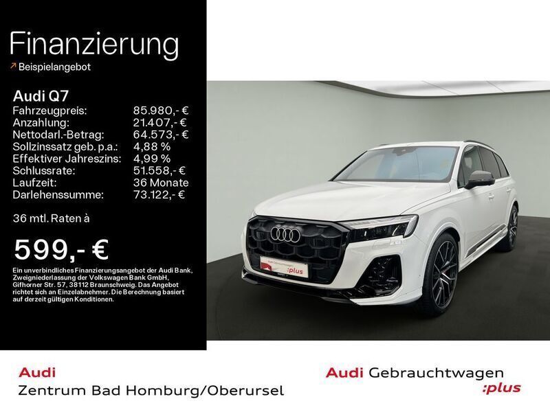 Gletscherweiß metallic Gebraucht 2024 Audi Q7 S-Line SUV | 85.980 € (Etwas zu teuer) - Bild 1/4