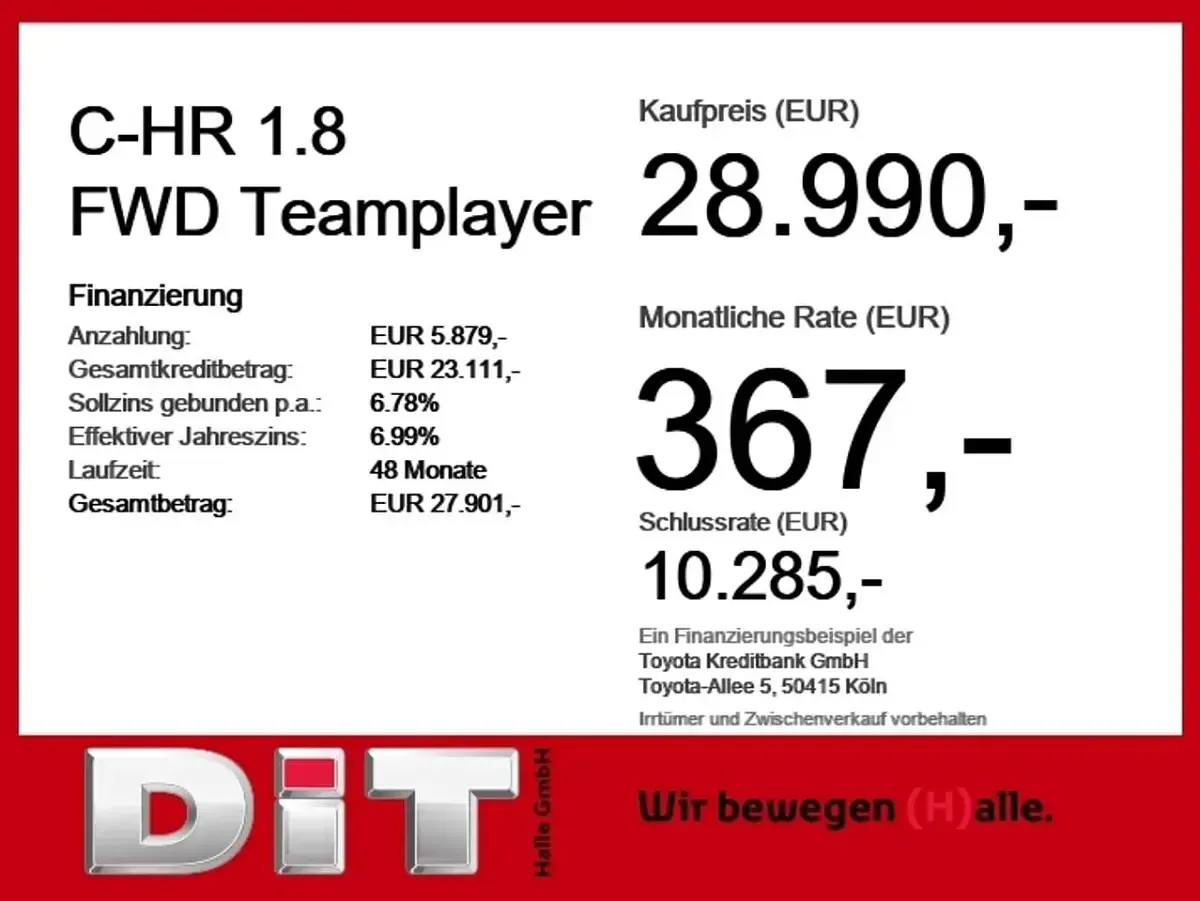 Neu Toyota C-HR 140 PS (102 kW) 2025 Schneeweiß/ dach schwarz SUV