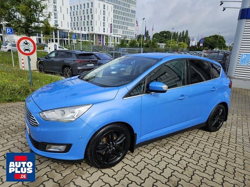 Blau Gebraucht 2017 Ford C-MAX Titanium Van / Kleinbus | 10.889 € (Etwas zu teuer) - Bild 1/4