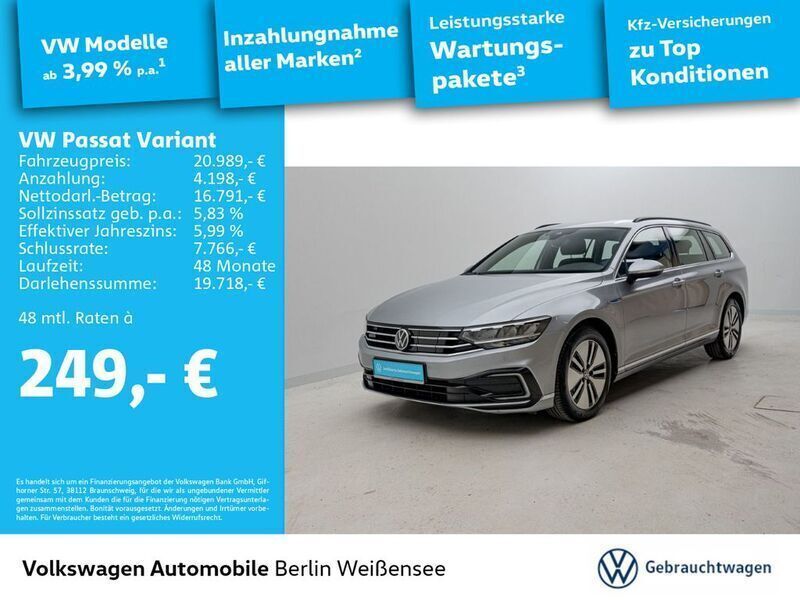 Pyritsilber metallic Gebraucht 2021 VW Passat GTE Kombi | 21.789 € (Guter Preis) - Bild 1/4