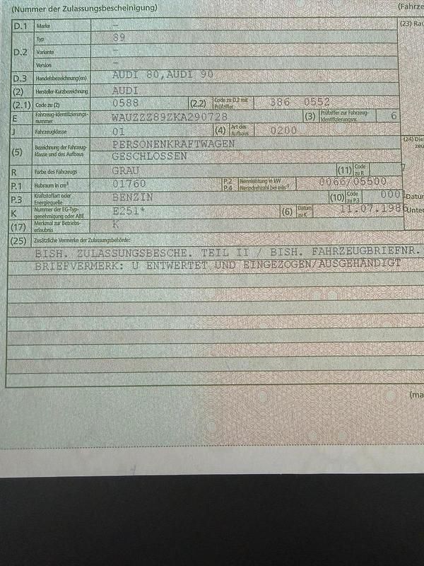 Second-hand Audi 80 90 CP (66 kW) 1989 Gri Berlinǎ