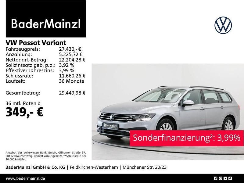 Pyrit silber metallic (metallic) Gebraucht 2023 VW Passat Kombi | 27.430 € (Guter Preis) - Bild 1/3