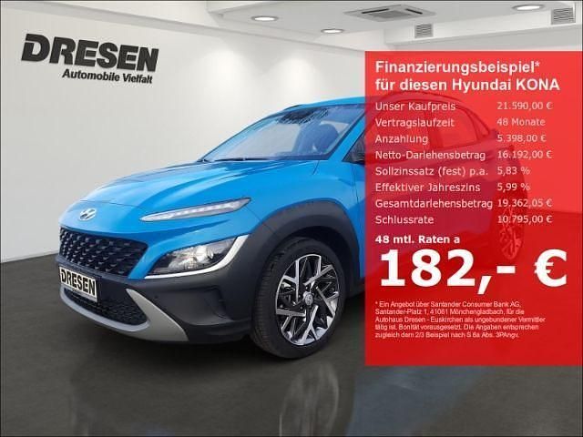 Blau Gebraucht 2022 Hyundai Kona Trend SUV | 21.590 € (Fairer Preis) - Bild 1/4