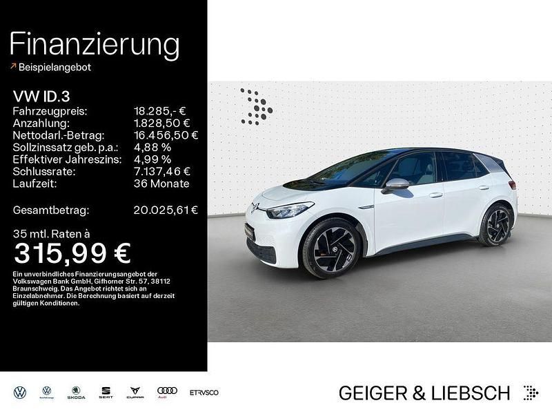 Weiß Gebraucht 2020 VW ID.3 Pro Performance Kleinwagen | 18.285 € (Fairer Preis) - Bild 1/4