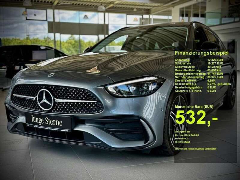 Grau Gebraucht 2024 Mercedes C300e AMG Limousine | 49.190 € (Guter Preis) - Bild 1/3