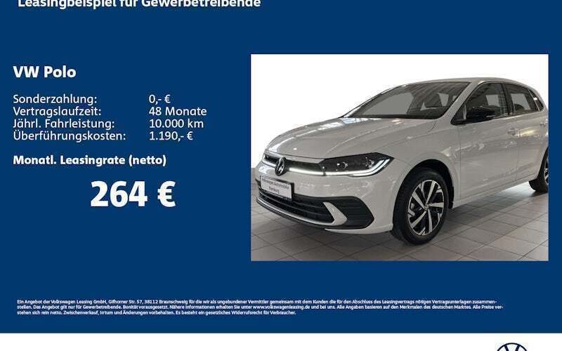 Weiß Neu 2024 VW Polo Life Limousine | 23.690 € (Fairer Preis) - Bild 1/4