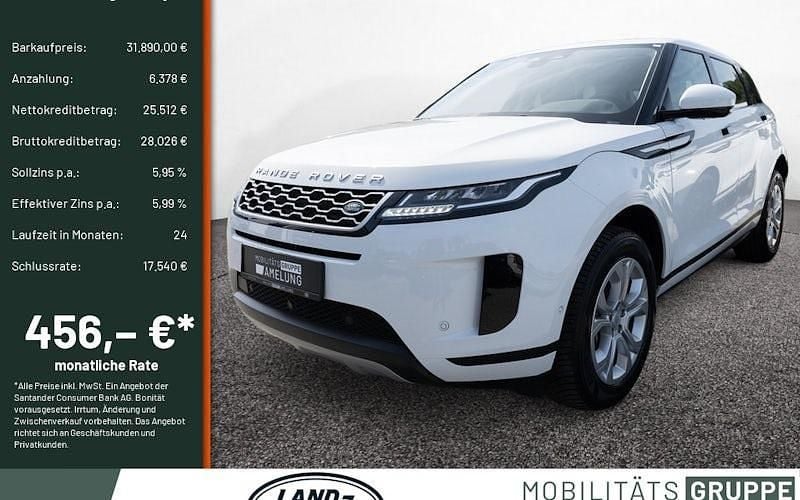 Weiß Gebraucht 2021 Land Rover Range Rover evoque R-Dynamic SUV | 31.890 € (Superpreis) - Bild 1/4