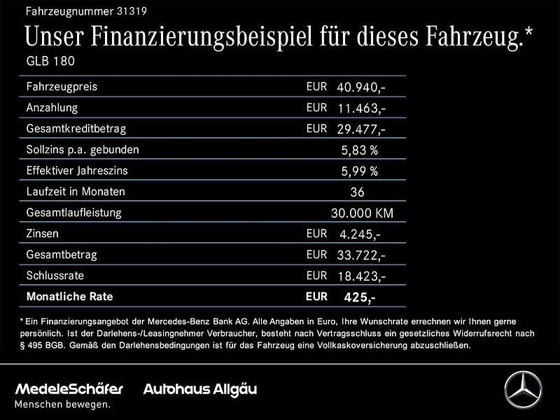 Unilack polarweiß Gebraucht 2023 Mercedes GLB180 Progressive SUV | 40.940 € (Teuer) - Bild 1/2