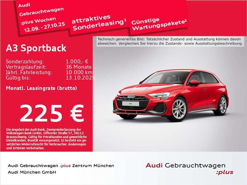 Progressivrot metallic Gebraucht 2024 Audi A3 S-Line Limousine | 33.113 € (Fairer Preis) - Bild 1/2