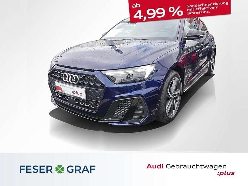 Navarrablau metallic Gebraucht 2024 Audi A1 Sportback S-Line Kleinwagen | 28.480 € (Fairer Preis) - Bild 1/4