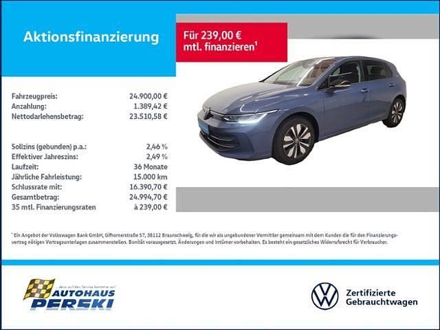 Blau Gebraucht 2024 VW Golf Goal Limousine | 24.900 € (Fairer Preis) - Bild 1/4