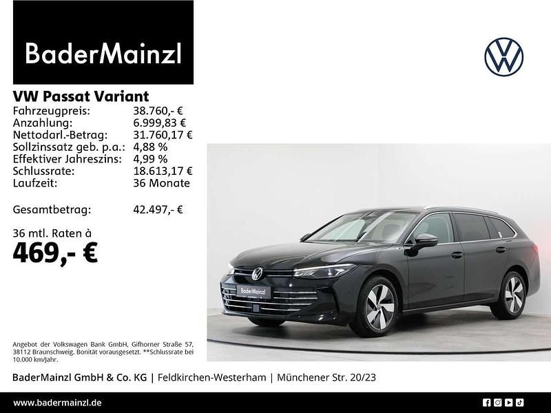 Grenadillschwarz metallic Gebraucht 2025 VW Passat Business Kombi | 38.760 € (Fairer Preis) - Bild 1/3