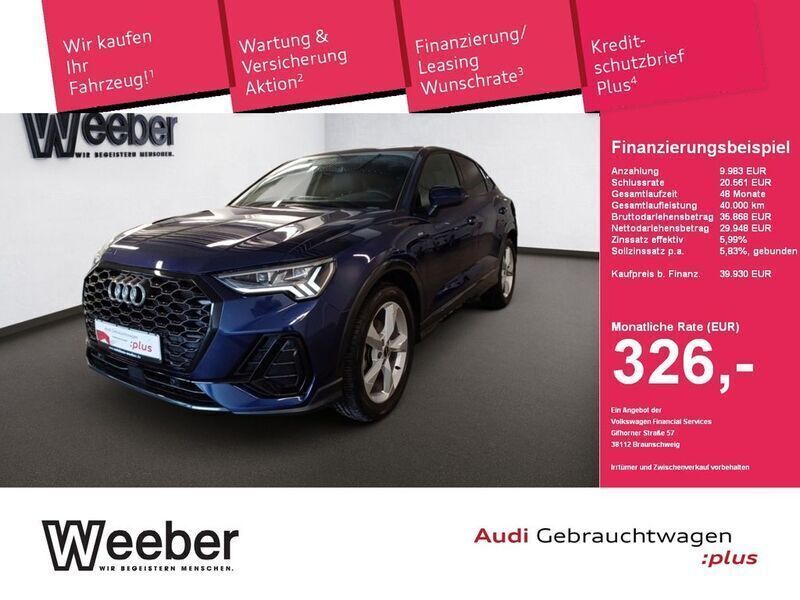 Navarrablau (metallic) Gebraucht 2023 Audi Q3 Sportback S-Line SUV | 39.930 € (Guter Preis) - Bild 1/2