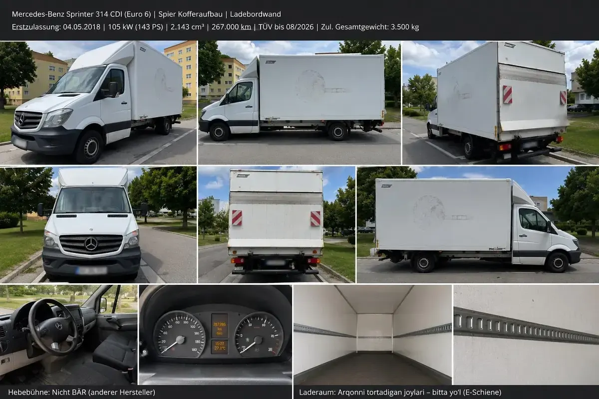 Gebraucht Mercedes Sprinter 143 PS (105 kW) 2018 Weiß Van