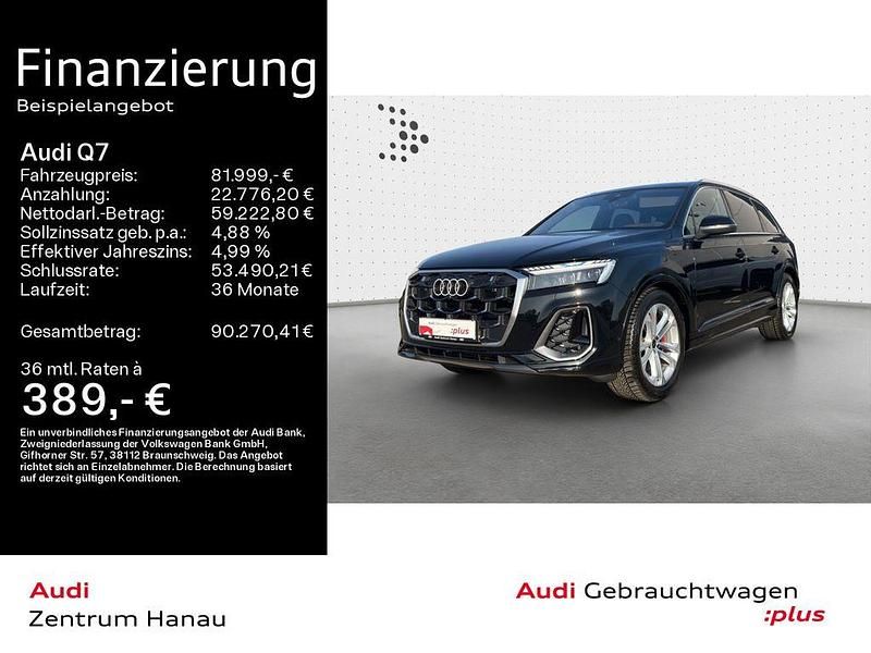 Mythosschwarz metallic Gebraucht 2025 Audi Q7 S-Line SUV | 81.999 € - Bild 1/4