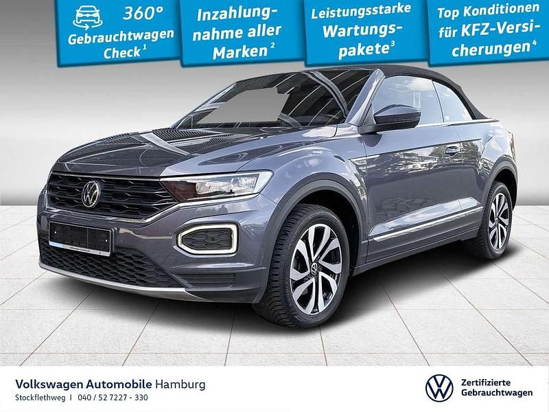 5w rauchgrau metallic Gebraucht 2021 VW T-Roc Cabriolet Active Cabrio | 23.780 € (Guter Preis) - Bild 1/3