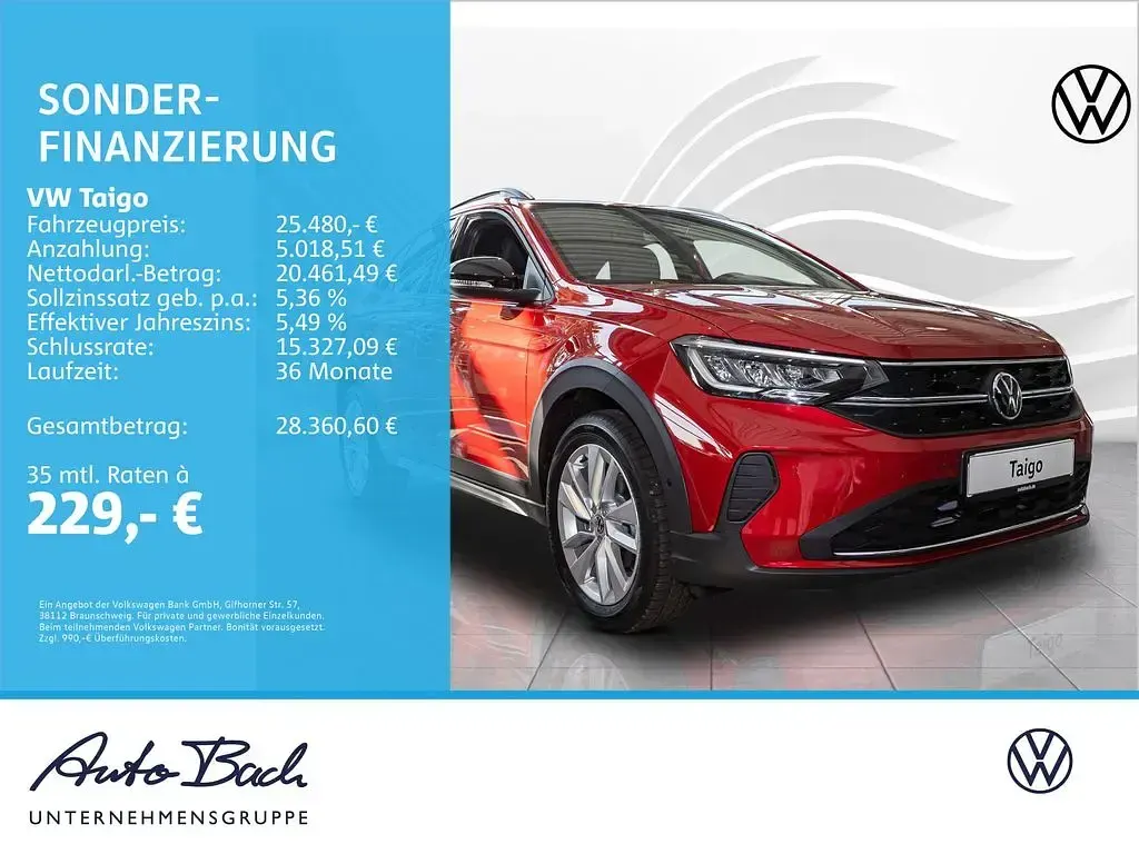 Gebraucht VW Taigo Goal 95 PS (69 kW) 2025 Kings red metallic SUV
