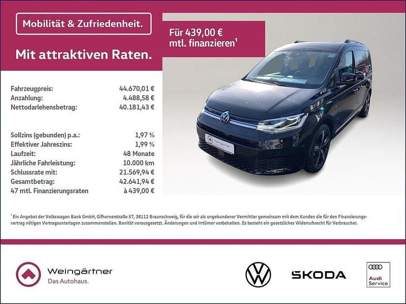 Schwarz Neu 2025 VW Caddy Style Van / Kleinbus | 44.670 € (Teuer) - Bild 1/4