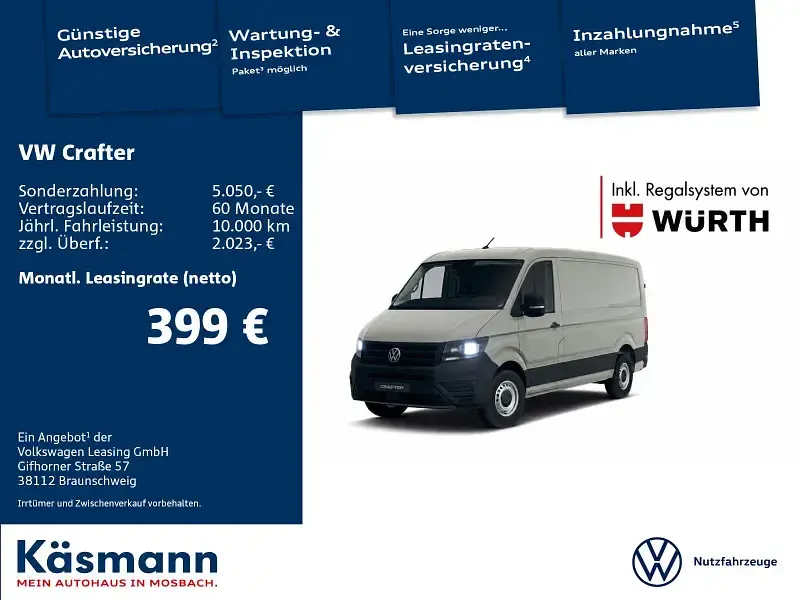 Ny VW Crafter 140 HK (102 kW) 2026 Grå Van