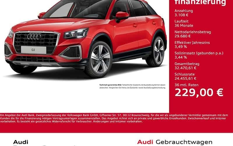 Progressivrot metallic Gebraucht 2025 Audi Q2 Advanced SUV | 32.788 € (Fairer Preis) - Bild 1/4