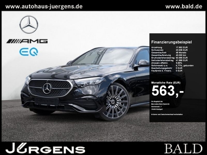 Metalliclack obsidianschwarz Gebraucht 2024 Mercedes E220 AMG Kombi | 59.490 € (Etwas zu teuer) - Bild 1/4