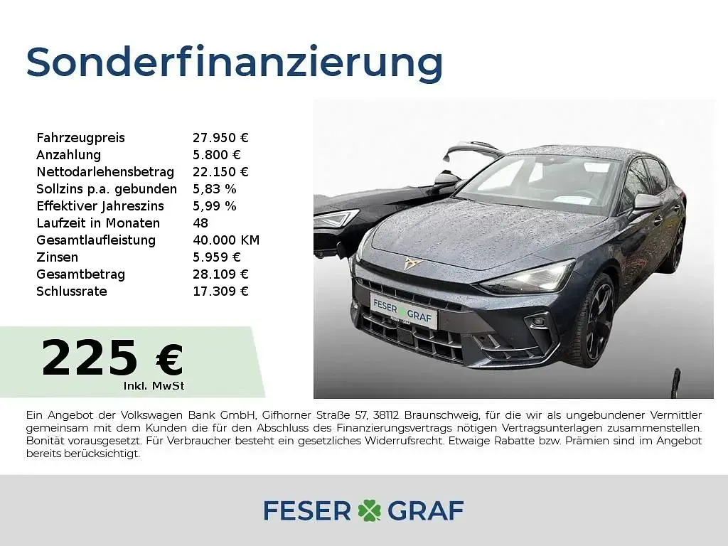 Usata Cupra Leon 150 CV (110 kW) 2025 Grigio Berlina