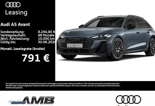Neu Audi A5 Ambiente 367 PS (269 kW) 2026 Blau Kombi
